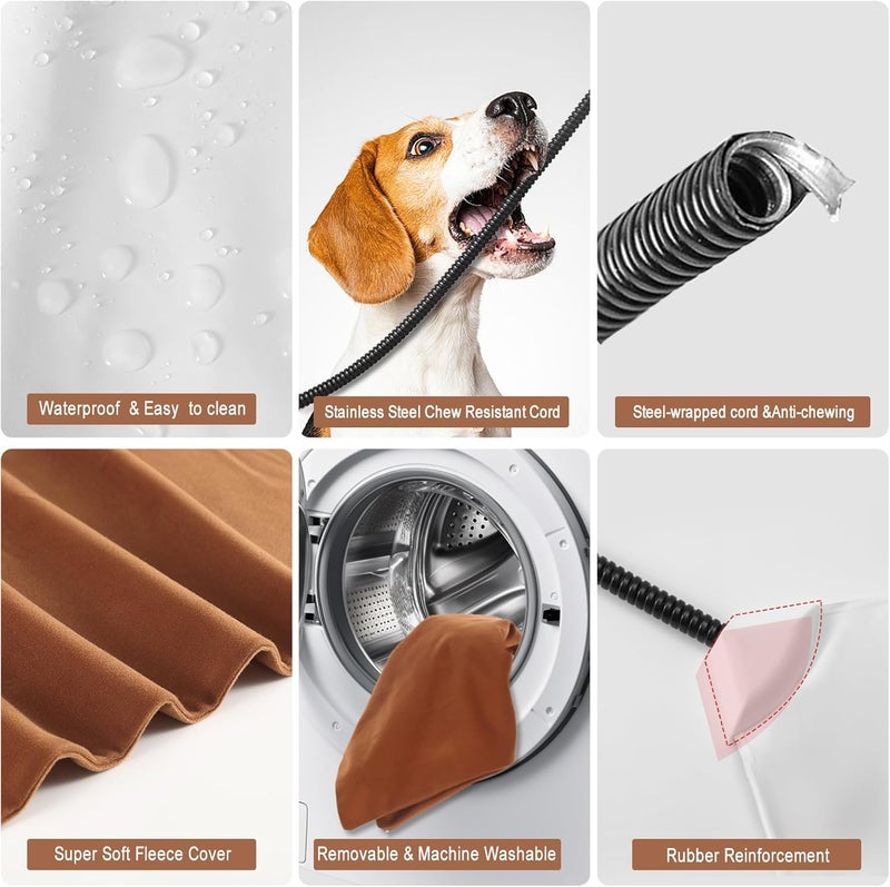 Ruyyi On/Off Switch Electric Pet Heating Pad with Chew Resistant Cord and 2PCS Machine Washable Cover,Indoor Heated Pet Bed Warmer,for Cat Beds and Dog Beds 70x40CM - Image 5